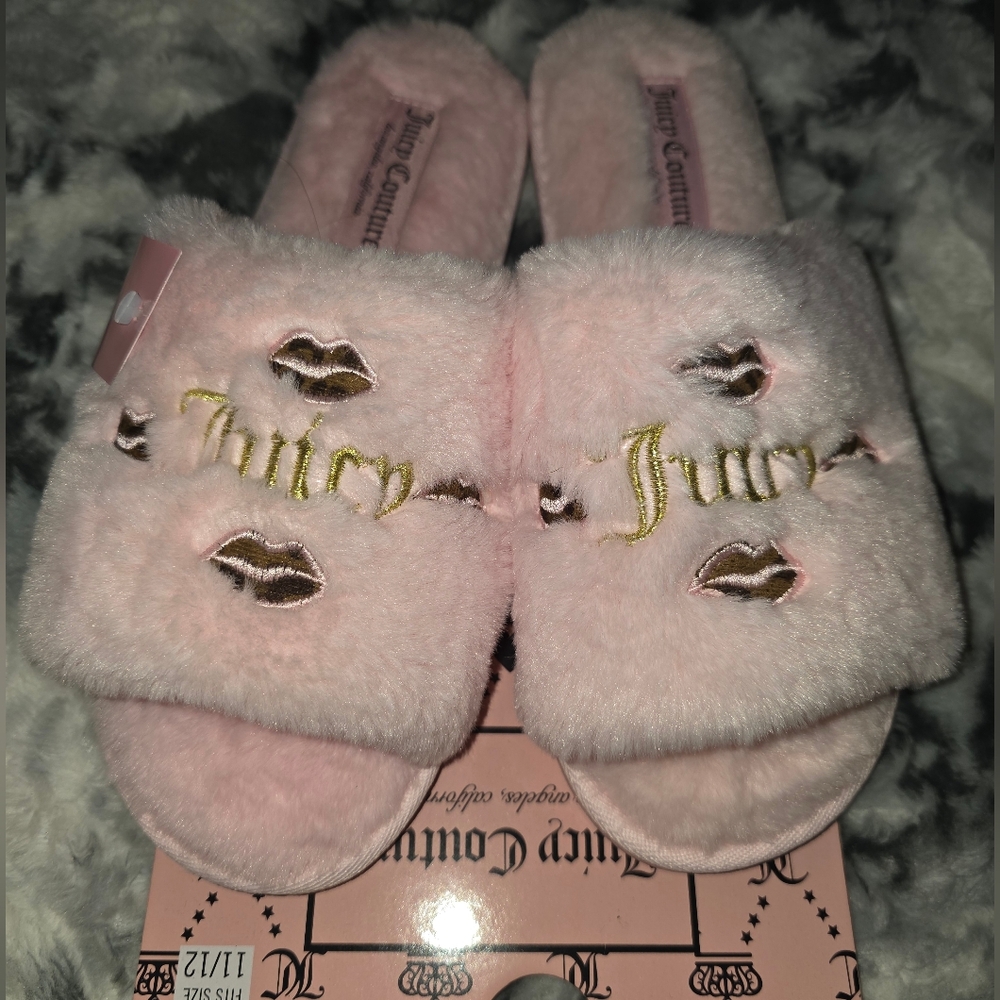 Juicy Couture Blush Pink Slippers